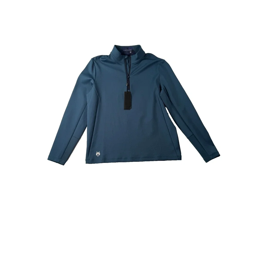 NWT Greyson Sequoia Quarter Zip Pullover Men's M Aegean Blue Golf Performance